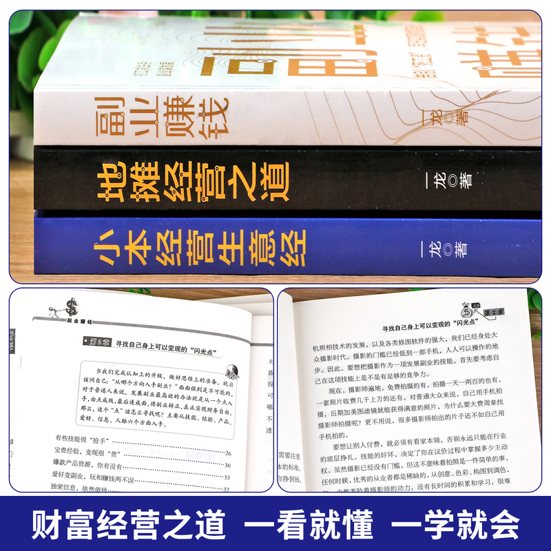 [全10册] 副业赚钱正版 财富自由 [正版]抖音同款全套3册 副业赚钱书籍小本经营地摊经营之道 告别死工资早日实现财富高清大图