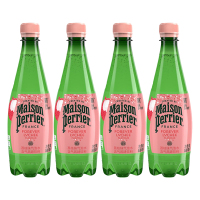 法国原装进口 巴黎水(Perrier)气泡矿泉水 荔枝味含气天然矿泉水 500ml*4瓶组合装 (塑料瓶)