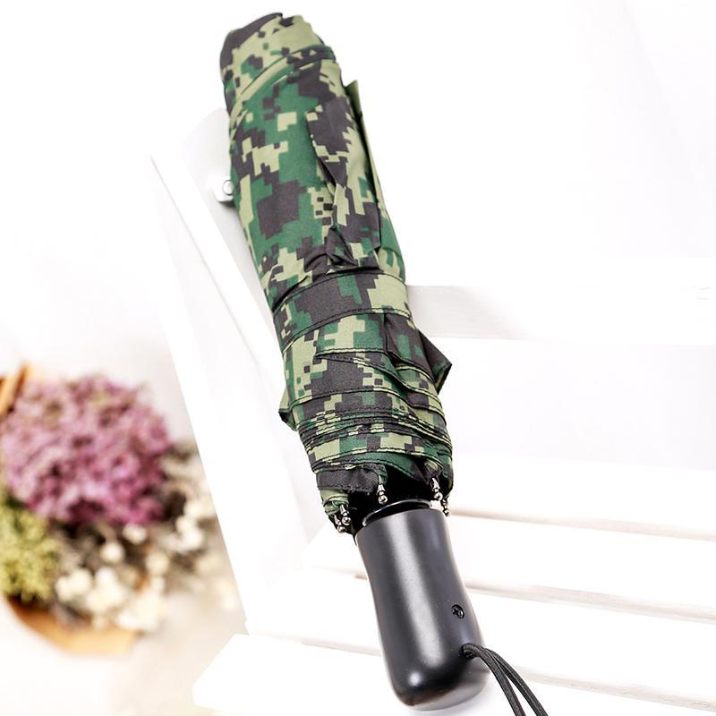 创意三折伞迷彩图案折叠自动男士雨伞全自动收开抗风晴雨伞随身便携伞