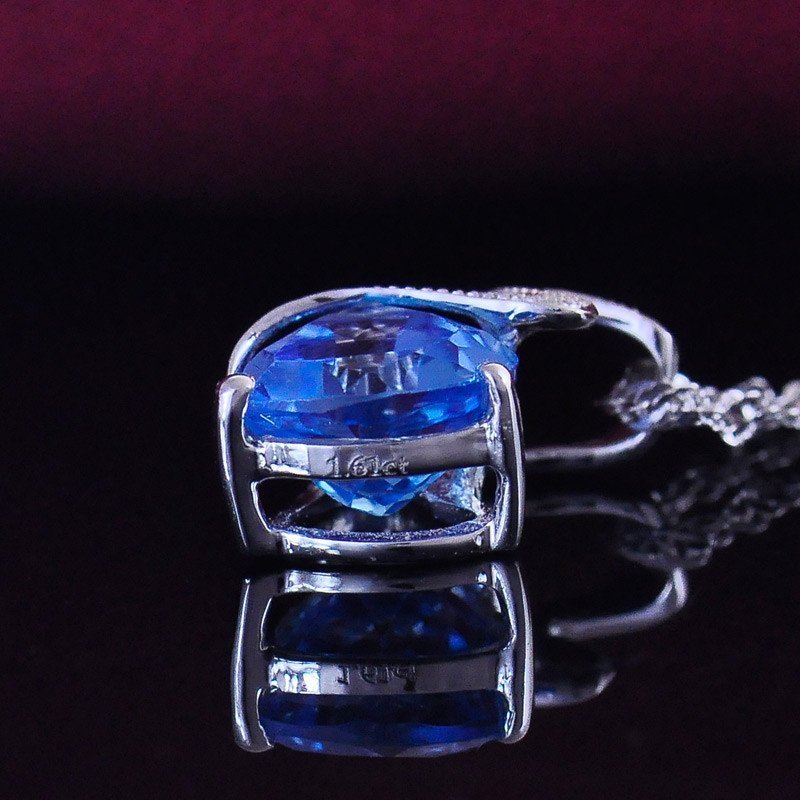 梦克拉Mkela 18K金托帕石吊坠 浪漫心往 宝石吊坠