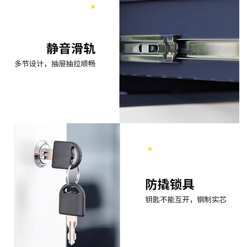 鑫欧驰 窄边中二斗资料柜玻璃柜矮柜储物柜收纳柜单节柜办公矮柜文件柜铁皮柜凭证柜档案柜