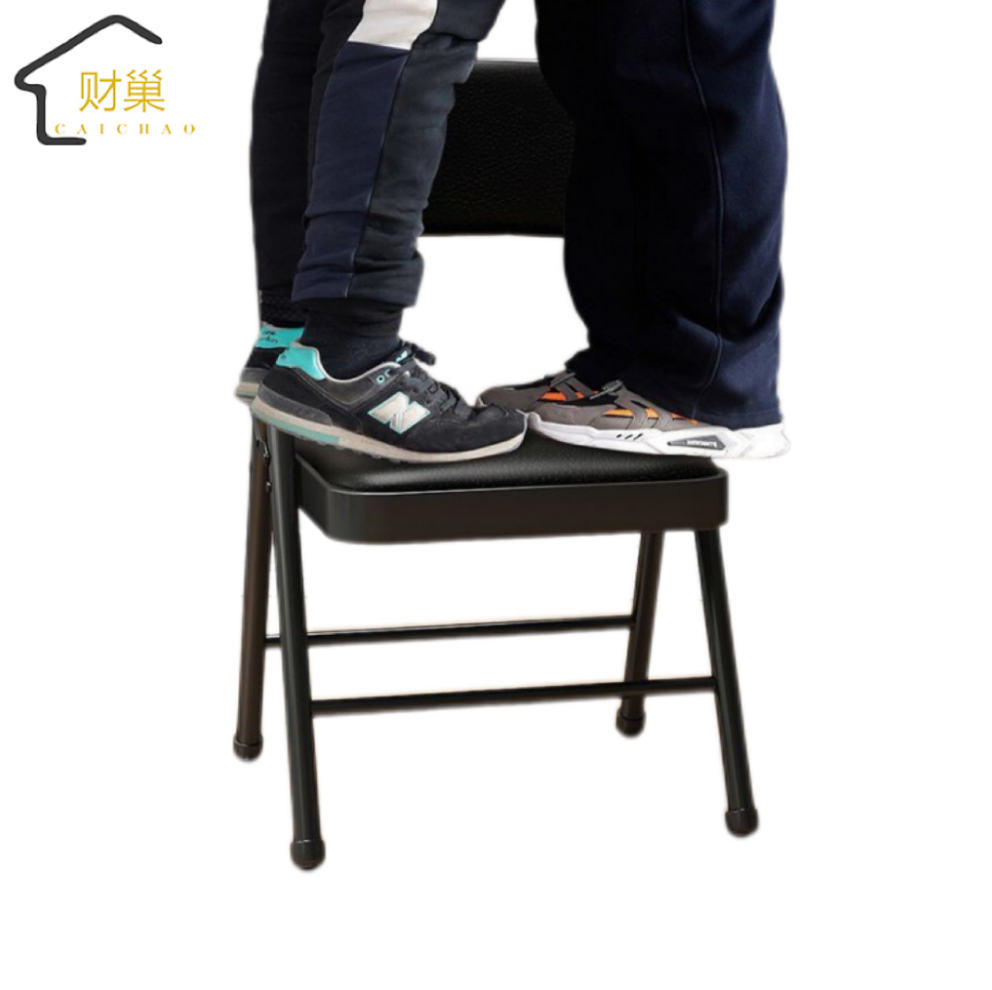 财巢 家用靠背折叠椅 78*45*40 个高清大图