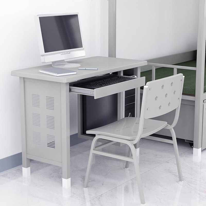 馨飞虎办公桌钢制电脑桌学习桌培训桌100*50*78cm/张高清大图