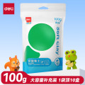 得力(deli)100g大包装超轻粘土彩泥橡皮泥黏土玩具手工DIY美术材料儿童节生日开学文具 绿色 100g