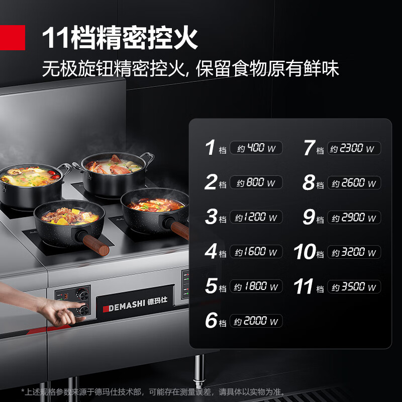 德玛仕商用电磁炉HW-BZL14D-04(201不锈钢)四头煲仔炉 火锅麻辣烫 免费安装高清大图