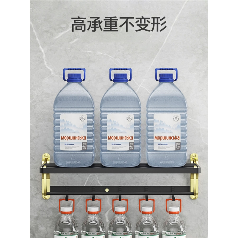轻奢毛巾杆免打孔毛巾架古达卫生间置物架壁挂太空铝浴室架子墙上收纳