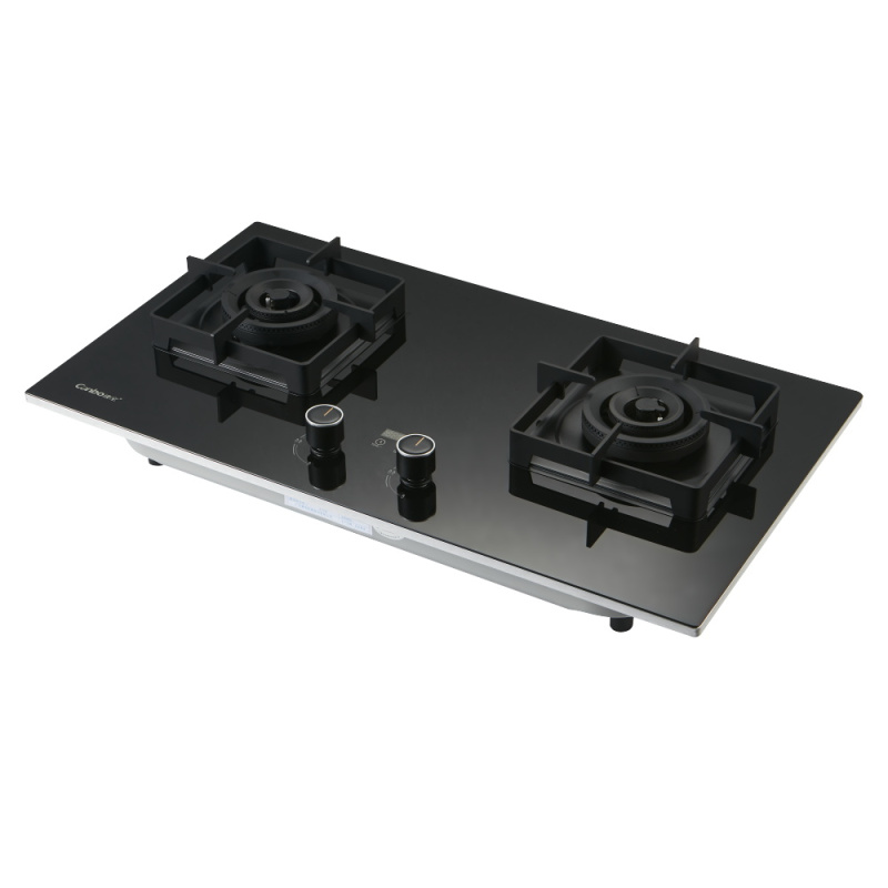 康宝燃气灶 台嵌两用 天然气台式灶具 嵌入式 上下进风 双台灶 JZY-Q250-B208[5.2KW火力]