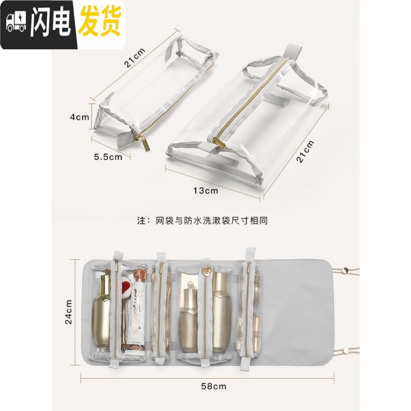 三维工匠网红化妆包女便携旅行随身小号ins风超火洗漱品收纳袋大容量高清大图