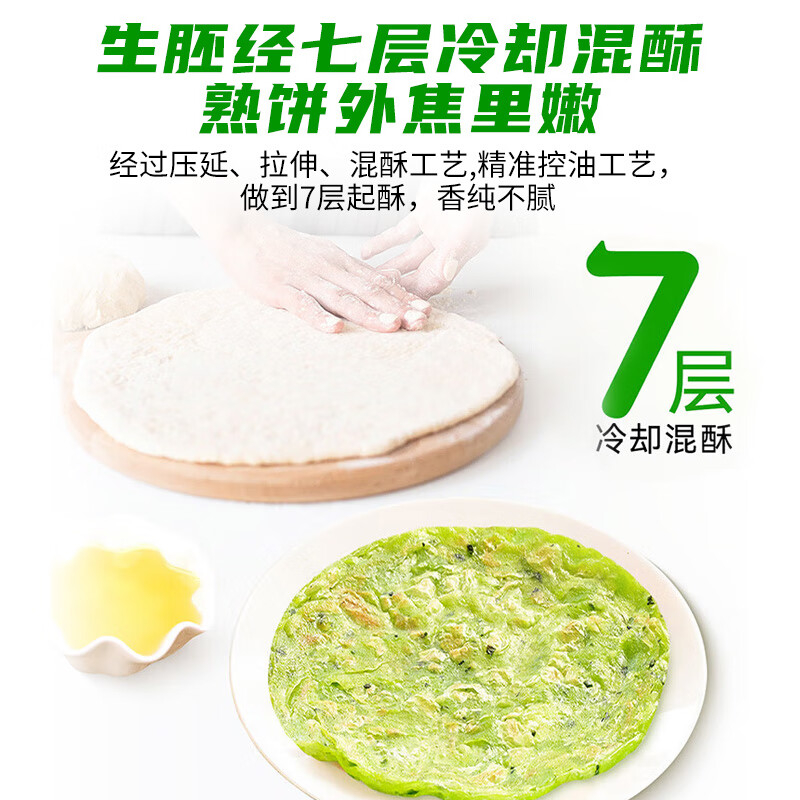 千味央厨手抓饼营养均衡速冻锁鲜无多余添加黄油菠菜1kg*1袋高清大图