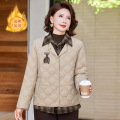 新款妈妈装棉衣女50岁假两件中老年女装大码宽松棉服冬装洋气中年 XL(建议95-110斤） 卡其色棉衣