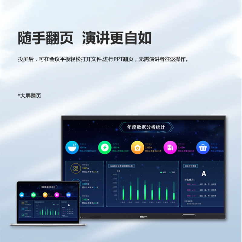 洛菲特 LFT65QX-T 65英寸 双系统会议平板一体机