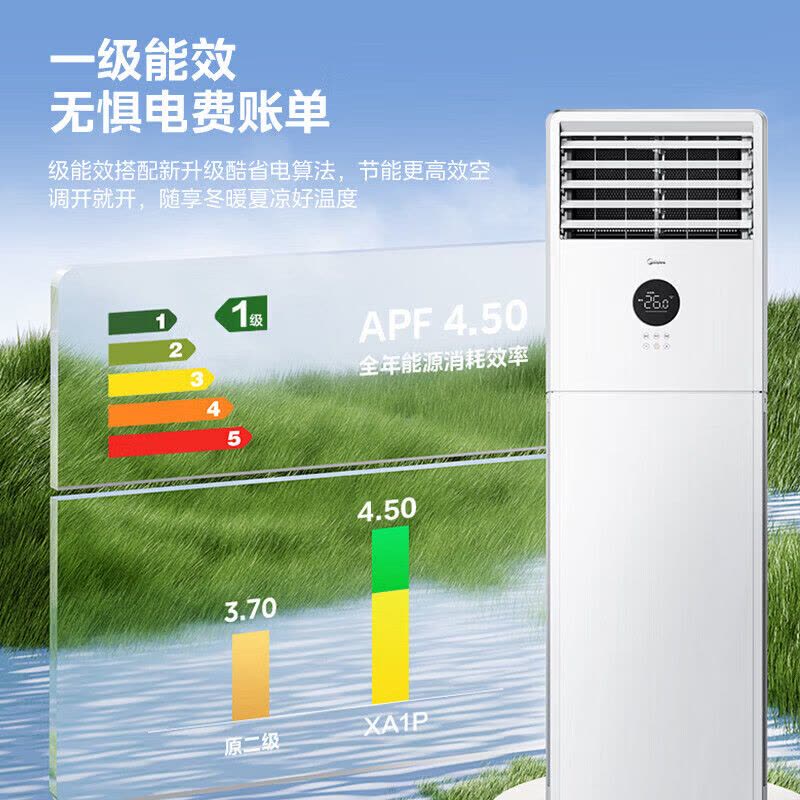 美的(Midea)空调大3匹商用方柜立式柜机一级变频节能冷暖客厅家用工厂办公室店铺官方正品空调KFR-72LW/XA1P图片