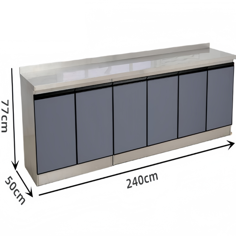 依韵珂不锈钢橱柜240*50*77cm个高清大图
