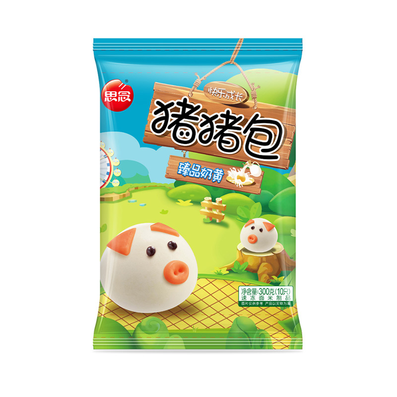 思念臻品奶黄猪猪包300g