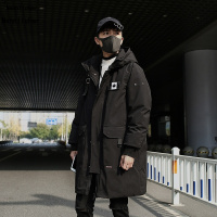 冬季韩版男士棉衣中长款日系潮流加厚保暖情侣ins连帽棉袄服外套