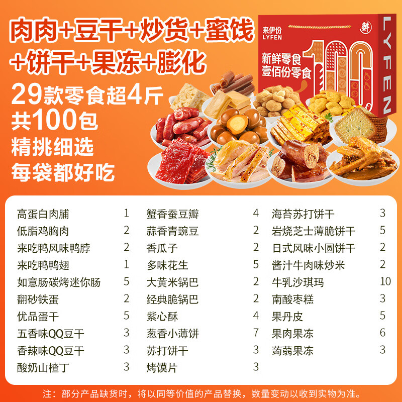 来伊份休闲零食混合坚果礼盒每日坚果营养健康轻食代餐办公零食小包装高清大图