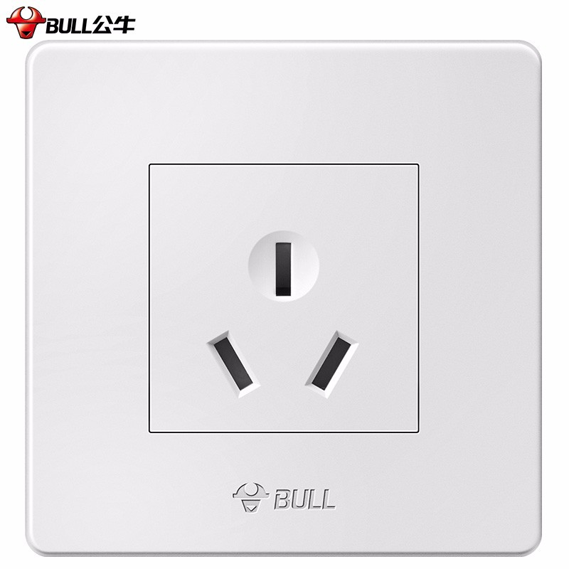公牛(BULL) 开关插座面板 16A大功率热水器空调用三孔墙壁电源插座G07Z104.