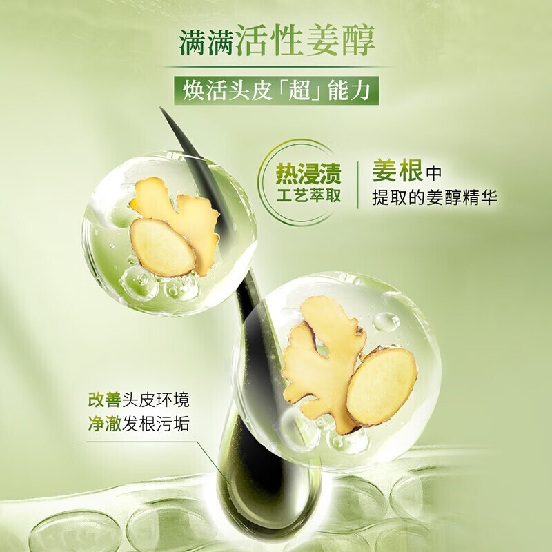 施华蔻(Schwarzkopf)生姜精华洗发露套装(洗发水600ml*2) 控油去屑净澈头皮无硅洗头膏高清大图