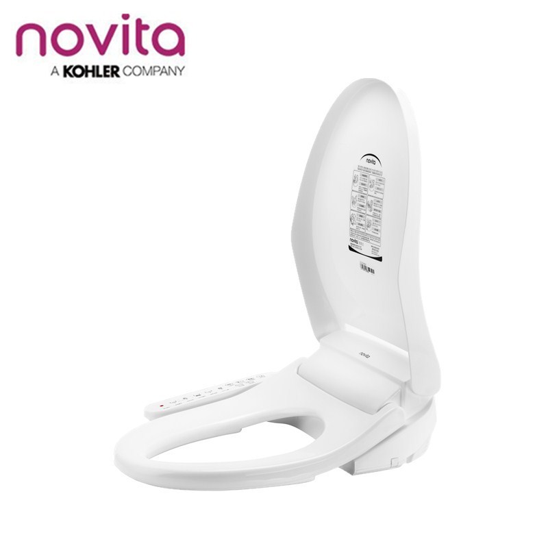 科勒旗下诺维达（novita）BD-PK3320T智能马桶盖板通用防水洁身器即热即热式短款马桶盖板坐便盖板韩国原装进口
