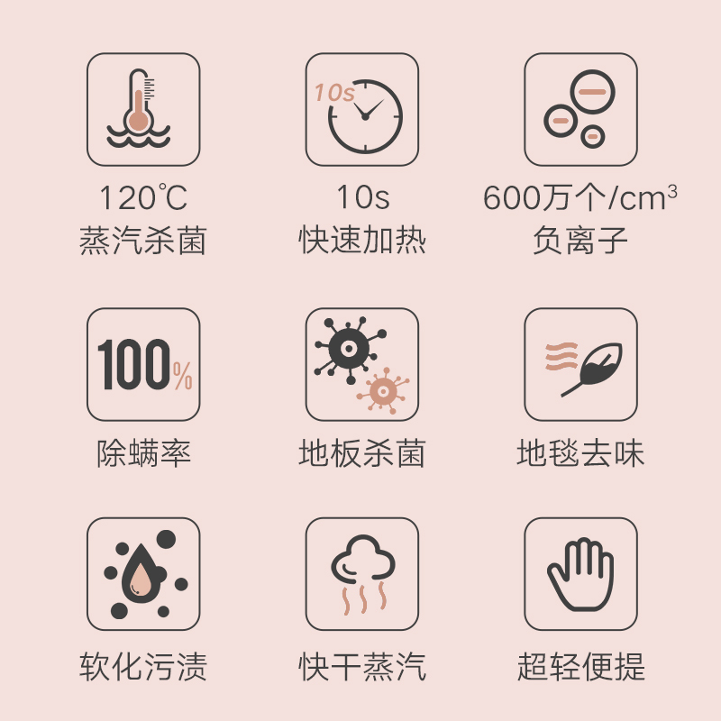 飞乐思高温杀菌除螨蒸汽拖把家用电动高温蒸汽清洁机擦地机手持拖地神器