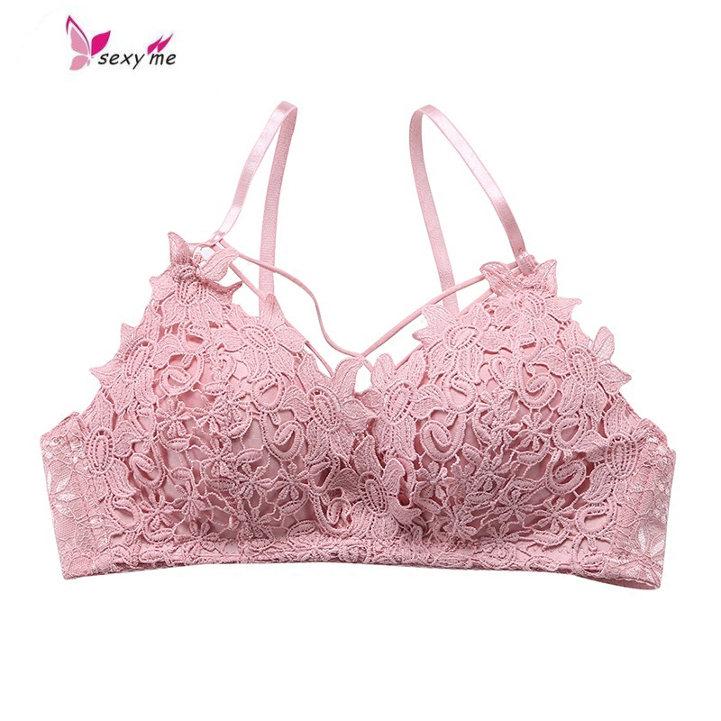 内衣女调整型少女文胸罩学生无钢圈性感蕾丝bra日系薄款夏季fish