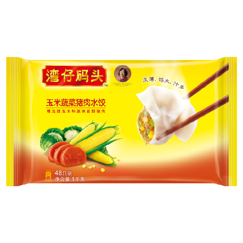 湾仔码头玉米蔬菜猪肉水饺1000g水饺/馄饨您没有填写评价内容-苏宁易