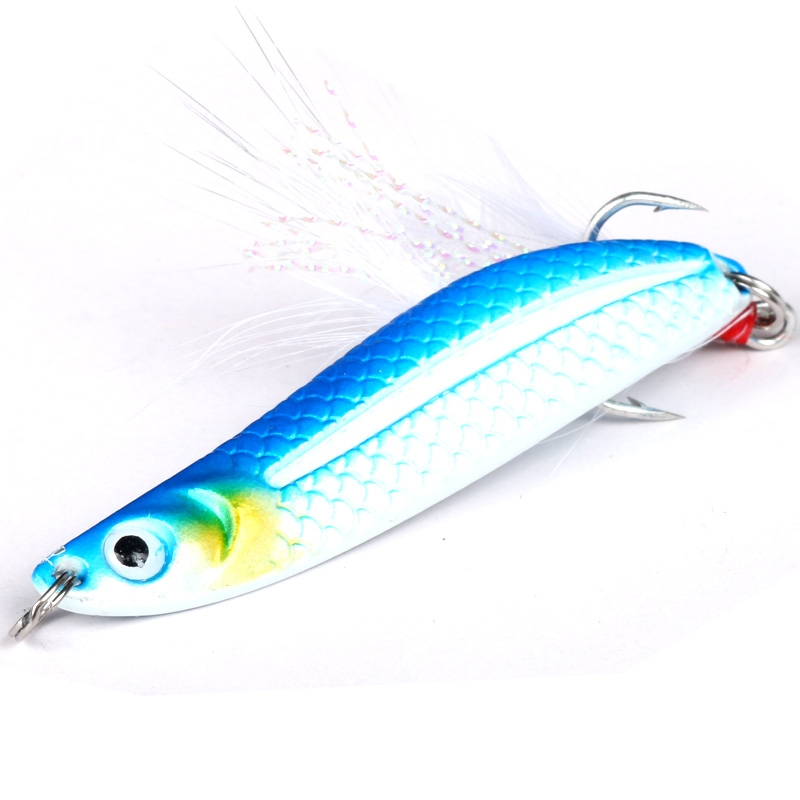 白条路亚假饵震颤摇摆闪电客飘落夜光铁板亮片淡水远投鲈鱼翘嘴
