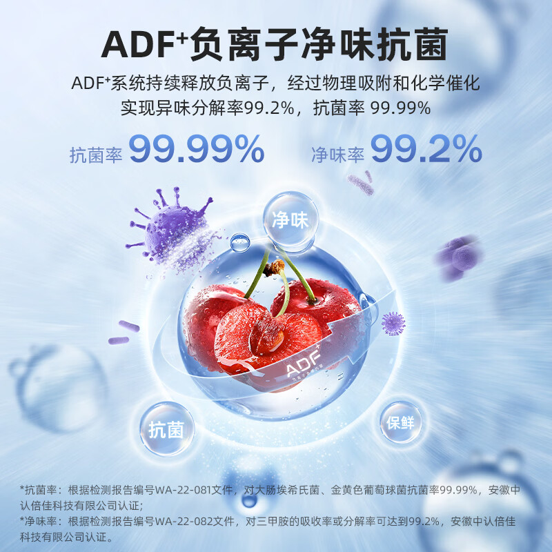 美菱(MeiLing)535L收纳师对开双门冰箱一级能效双变频风冷无霜家用 BCD-535WKPCX灰高清大图