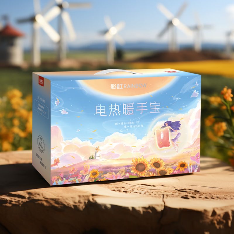 彩虹 暖手宝热水袋电热充电暖手袋舒适绒T614