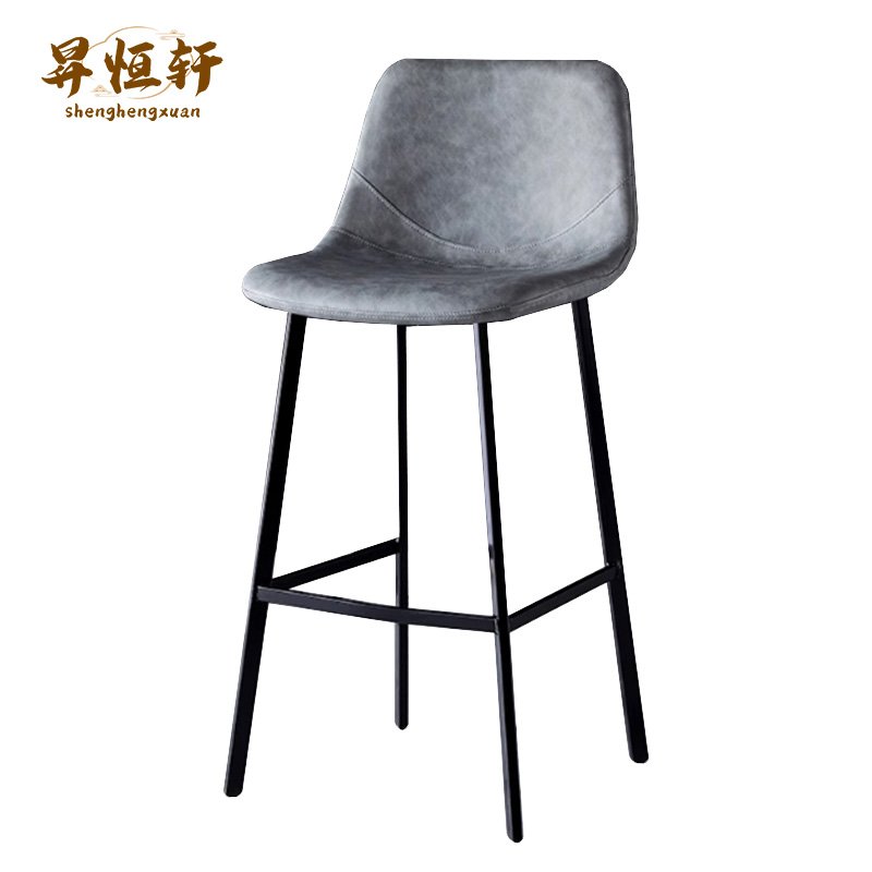 北欧轻奢吧台椅家用高脚凳现代简约酒吧椅子靠背椅网红ins前台椅 吧台凳(颜色可选) btd-1101 个高清大图