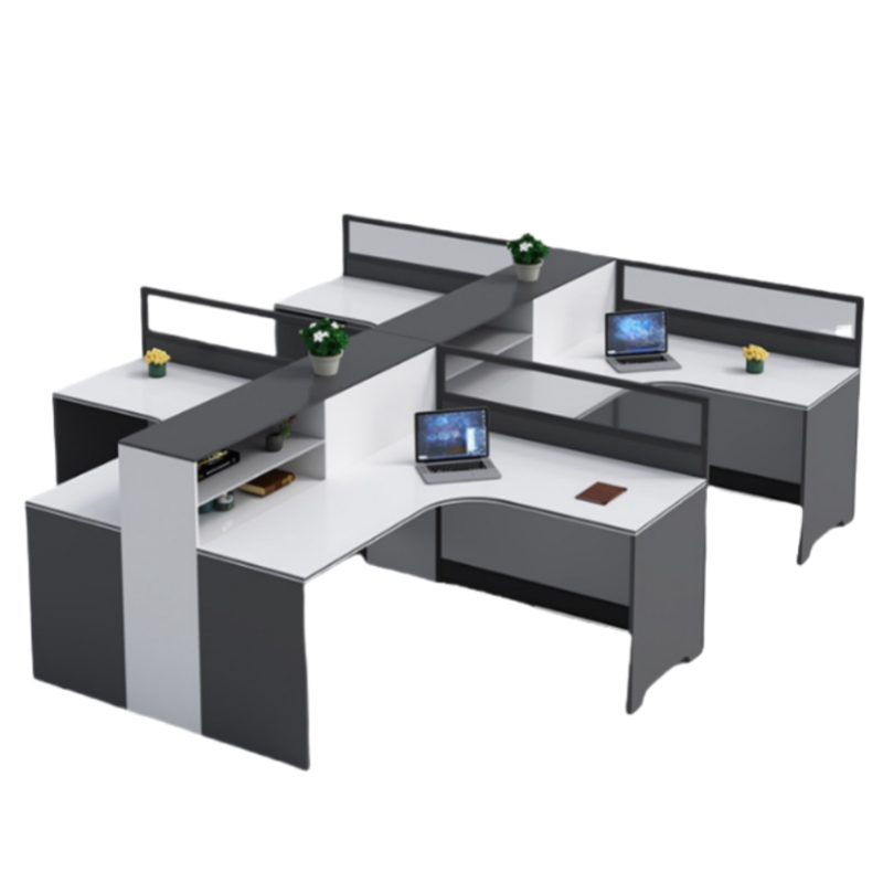 蕃蒂电脑桌四人位张高清大图