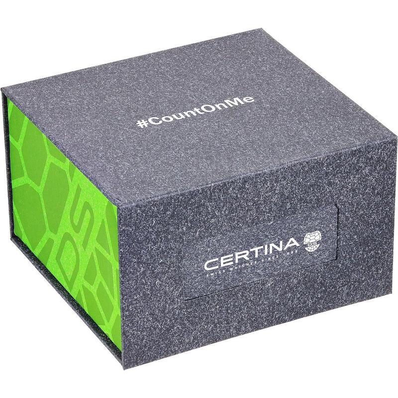 Certina/雪铁纳瑞士石英男士月相防水米皮带商务休闲腕表
