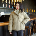 羽绒棉服棉衣女短款冬季2023年新款小个子时尚轻薄小棉袄加厚外套 XL 浅奶茶卡其