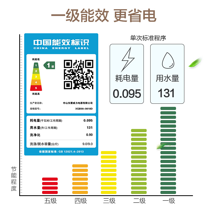 威力9kg家用智能全自动大容量直驱变频波轮洗衣机 咖啡色9KG