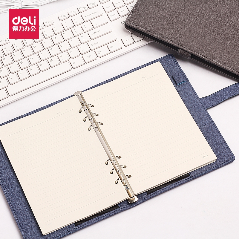 得力deli记事本活页会议记录本办公用品包邮加厚硬面抄日记本笔记本