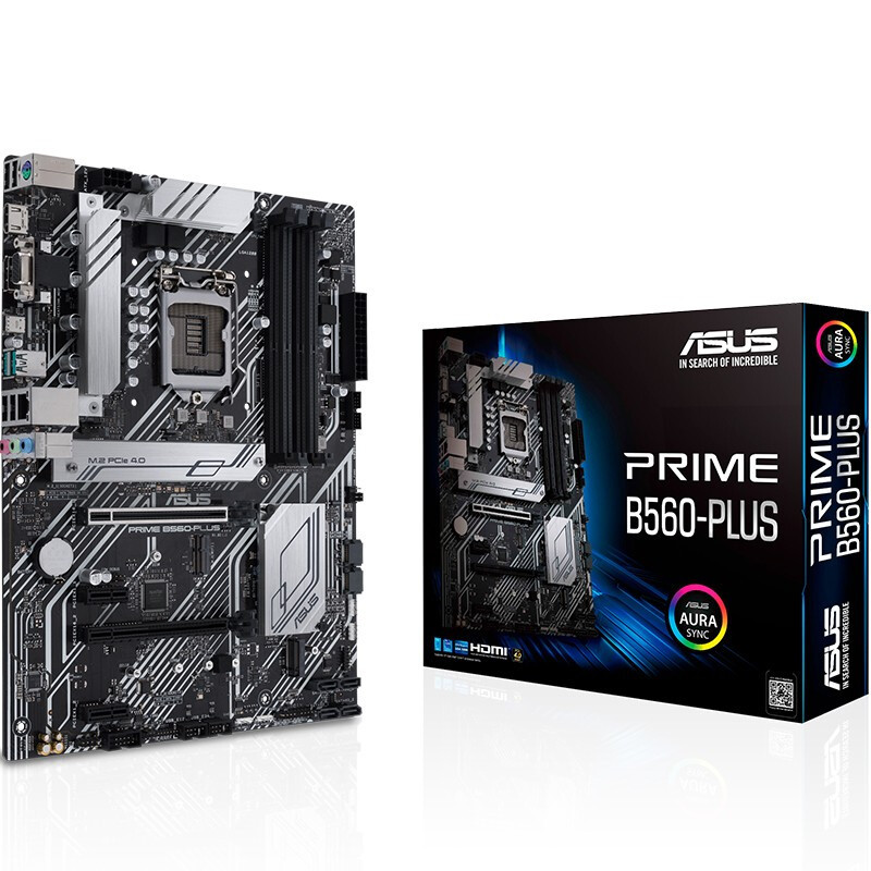 华硕(ASUS)PRIME B560-PLUS主板支持 CPU 11600KF/11400F/10600KF/10400F(Intel B560/LGA 1200)