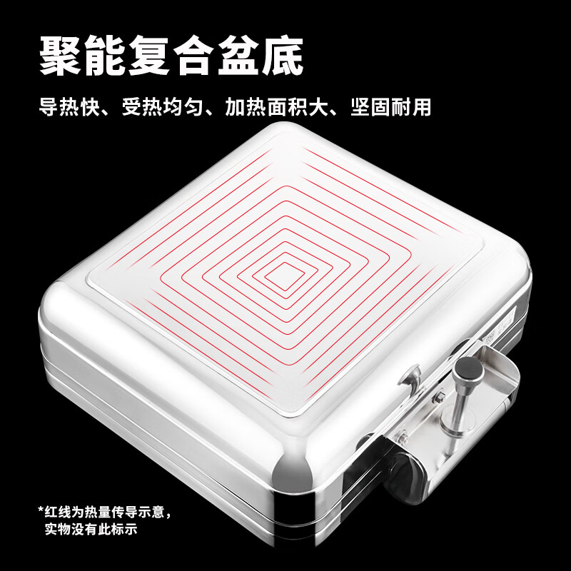 新力士大视窗智能温控保温电加热900W方形自助餐矮炉W20-1102T+W07-11027B高清大图