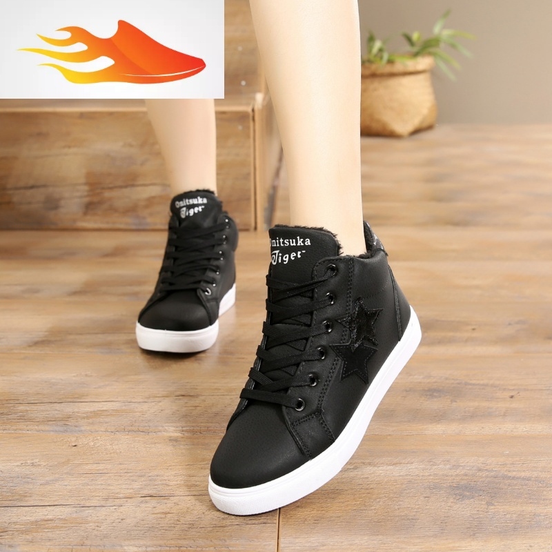 fishbasket冬季高中女生运动棉鞋女鞋冬天加绒保暖休闲跑步鞋初中学生