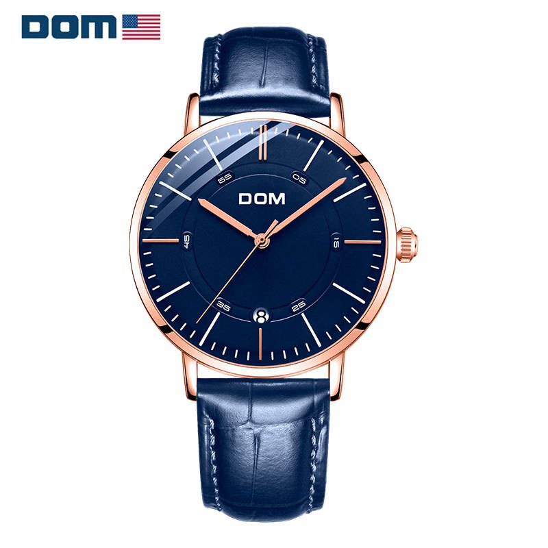美国dom多姆品牌正品男士手表男自动镂空机械表原装日本机芯时尚休闲