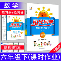 2018版阳光同学课时优化作业数学六年级下册RJ人教版小学6年级下宇轩图书阳光课堂预习作业同步练习单元期中期末检