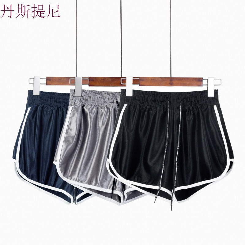 韩版高腰休闲运动短裤女夏宽松跑步阔腿大码家居睡裤学生显瘦热裤