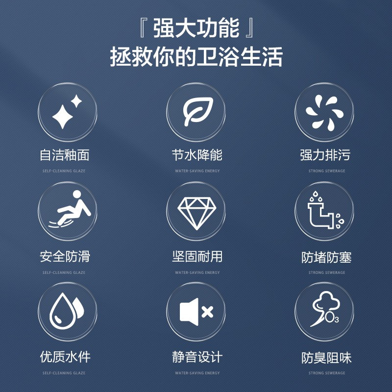 箭牌蹲便器蹲坑式卫生间便池便盆家用农村厕所大便器蹲厕水箱套装