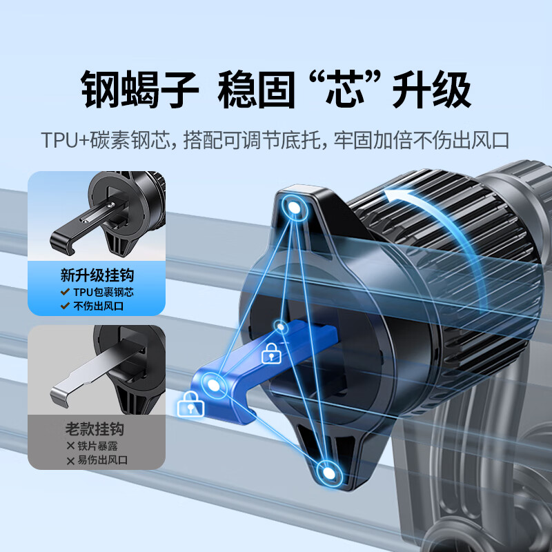 绿联车载支架 出风口车载支架出风口配延长钩黑色 LP596/25320 (货期3-6天)高清大图