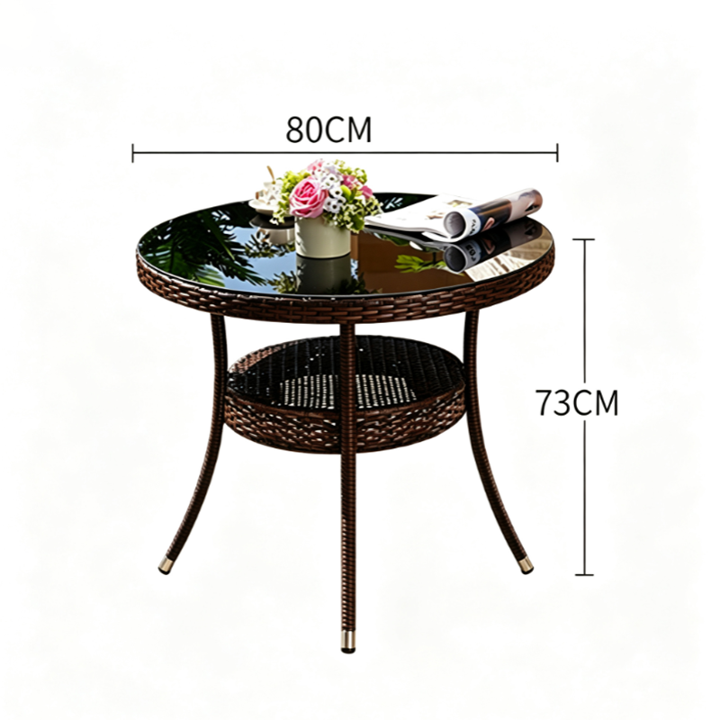 蕃蒂 户外桌椅 80cm+四椅 组高清大图