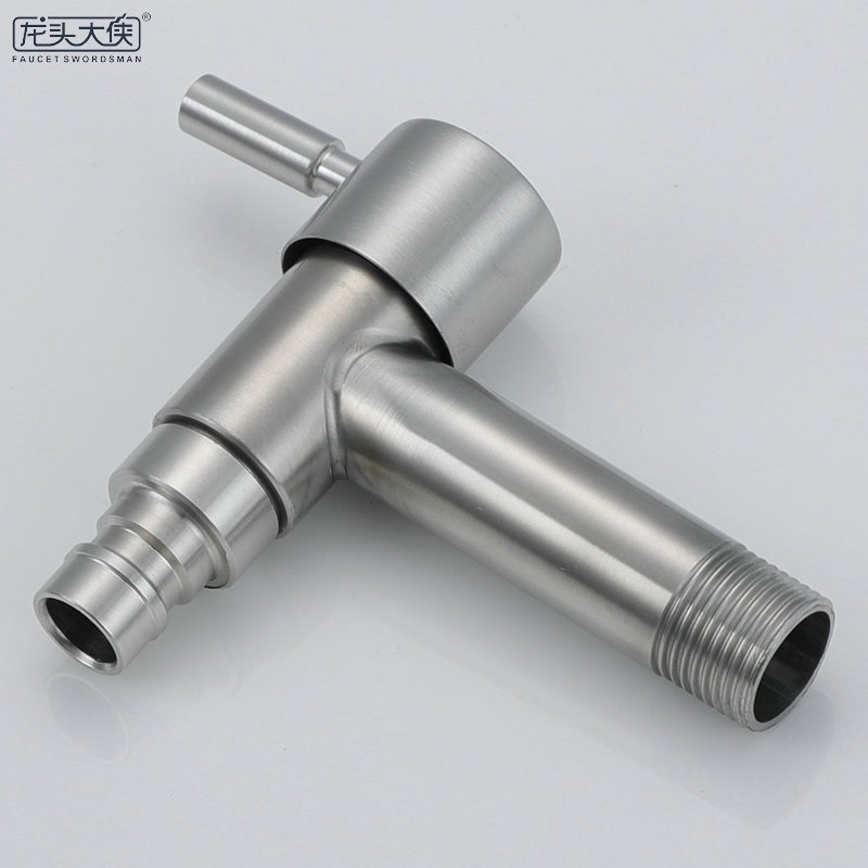 304不锈钢洗衣机龙头拖把池水龙头t型4分加长快开水龙头
