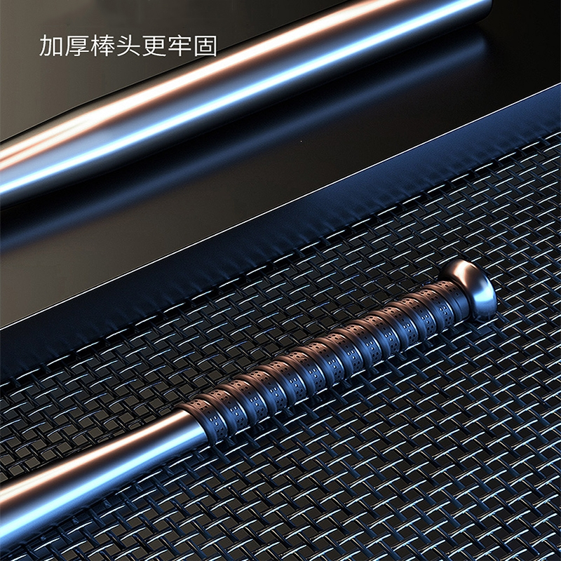 加厚合金钢黑棒球棍棒球杆儿童铁棍闪电客黑色车载棒球棒