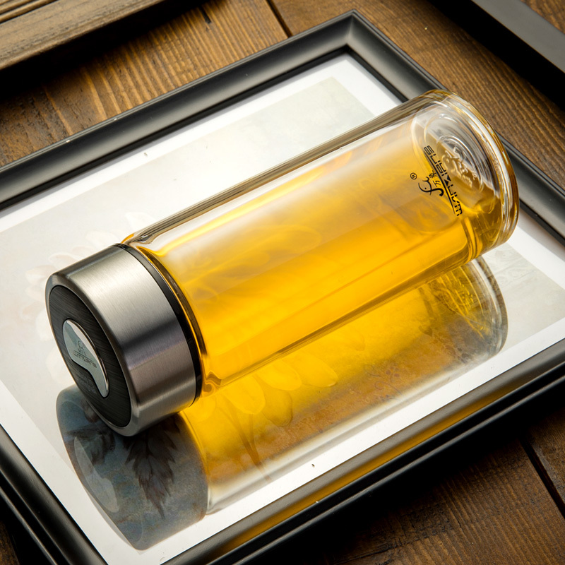 万象单层玻璃杯大容量男士家用办公水杯女士耐高温喝水杯子