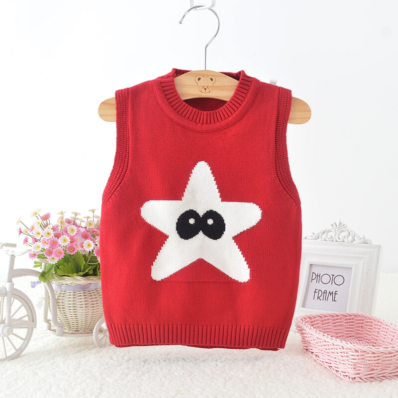 迪鲁奥diluao儿童毛衣背心婴幼儿纯棉针织马甲秋季男女宝宝坎肩小童