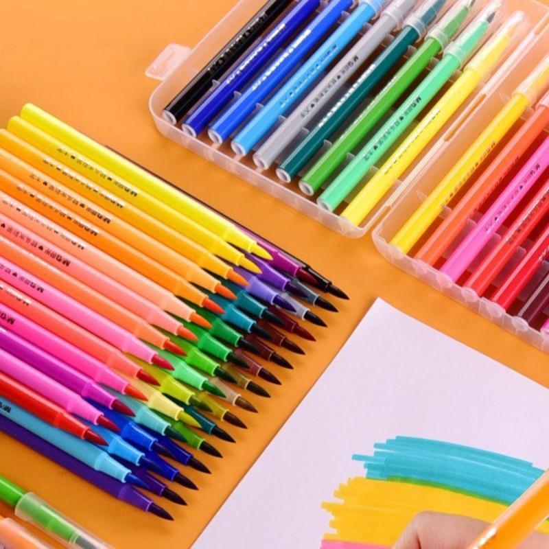 晨光软头水彩笔儿童小学生48彩笔套装可水洗无毒开学必备文具用品18色