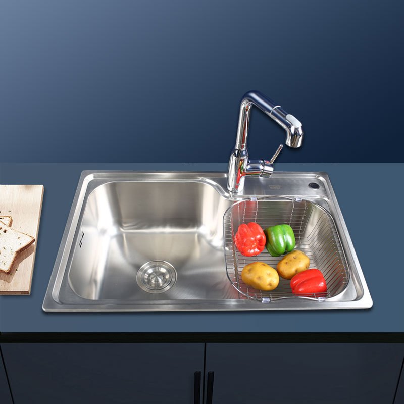 法恩莎卫浴旗舰不锈钢加厚厨房洗碗池单个水槽洗菜盆洗碗池fe3